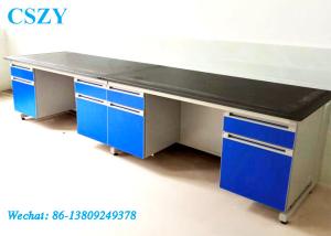 China Aluminum Alloy U Shape Chemical Lab Desk Gray White Yellow factory