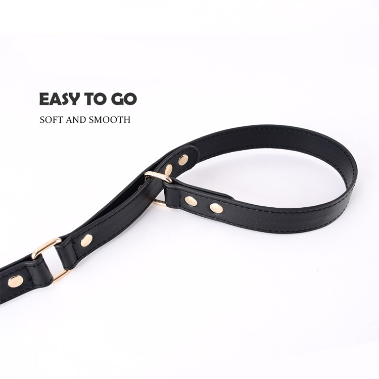 Hands Free Dog Leash And Collar , Leather Dog Leads And Collars