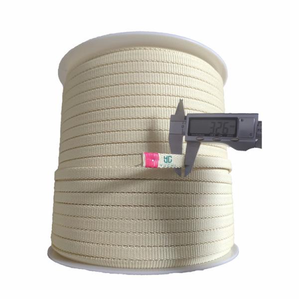 Flat Woven Kevlar Tape used in glass tempering furnaces 12*3mm size can be