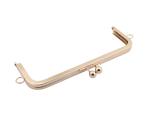 Fashion light gold metal purse frame,clutch bag metal frame with inner size