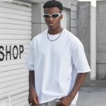 Wholesale Men Blank T-Shirt Custom Quality Cotton Loose Drop Shoulder Oversized