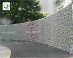 UVG 2.5m curved big fake flower wall wedding backdrops in silk rose and