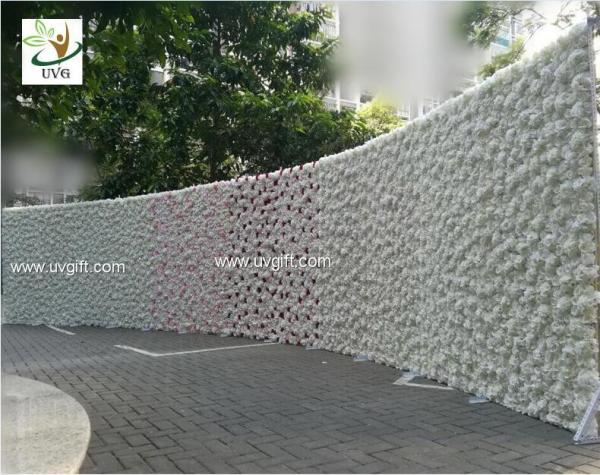 UVG 2.5m curved big fake flower wall wedding backdrops in silk rose and