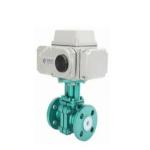 Fluorine Electric Control Ball Valve Carbon Steel Flange Connection