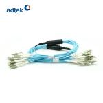 24 Fibers OM3 Fiber Optic Patch Cord Break-out Cable Branch OD 2.0mm LC-LC