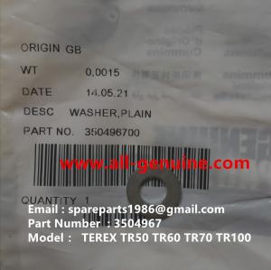 China CUMMINS ENGINE TEREX 3504967 PLAIN WAHSER TR50 TR60 TR70 MINING OFF HIGHWAY TRUCK factory