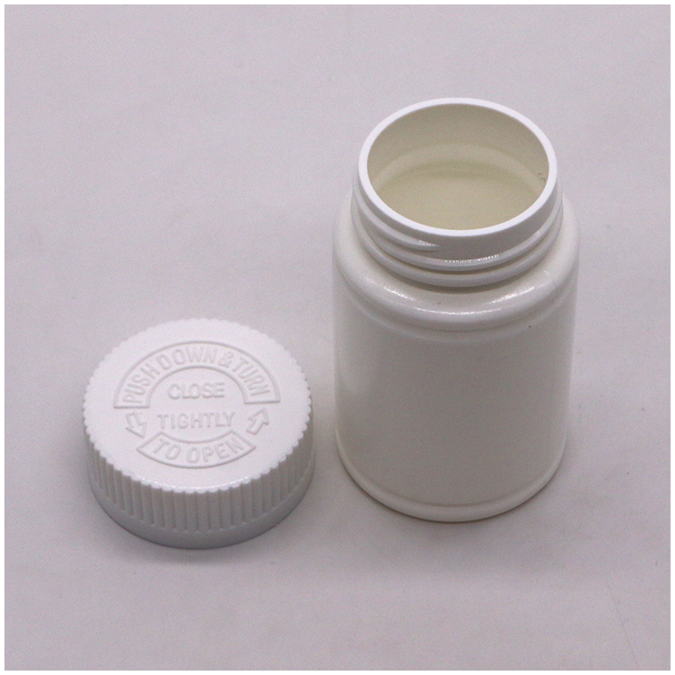 Child Proof Cap 70ML PE Plastic Bottle for Drug/Medicine/Tablet/Supplement Food Grade