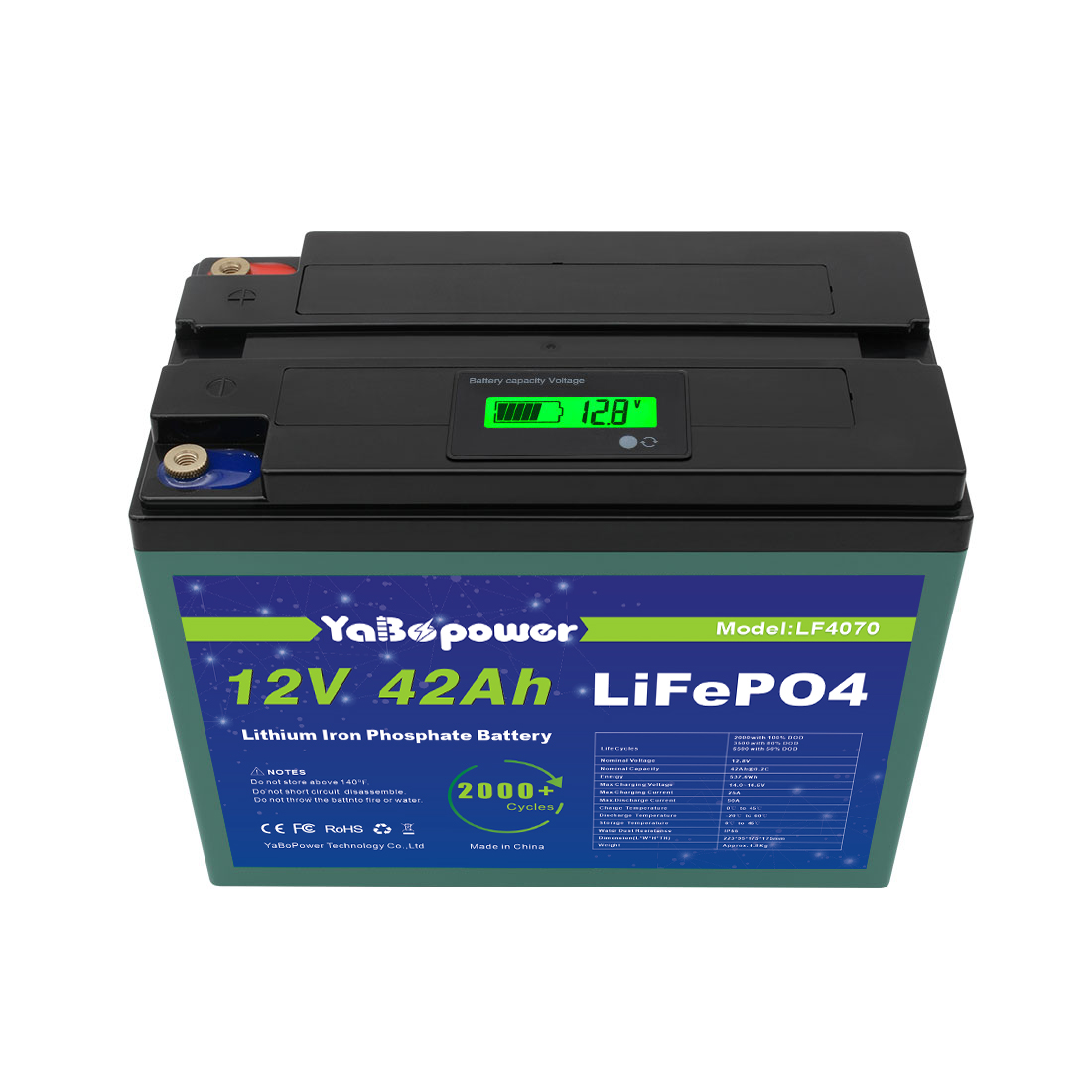 Rechargeable Lithium Iron Phosphate Lifepo4 12v 45Ah For Electric Vehicle