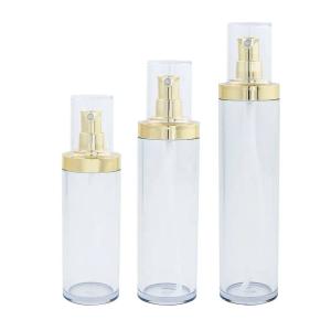 China Full Cap Spray Bottle 60/80/100ml Gradient Color Plastic Packaging Bottle For Cosmetic factory