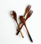 woodiness spoon and fork in environmental protection