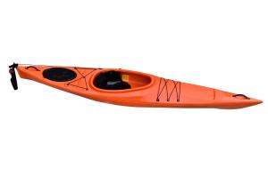 China UV Resistant 12 Foot Sit In Kayak , Orange Color Sit Inside Tandem Kayak With Rudder factory