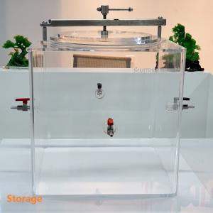 China 10mm Thickness Lab Glove Box Acrylic Container For Material Storage factory