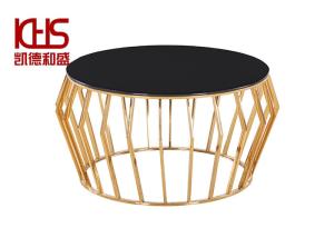 China 90x90x42cm Metal Frame Luxury MDF Coffee Tables Formaldehyde Free factory