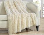Healthy Warm Pv Fleece Fake Fur Blanket For Home / Hotel Bedding And Throws