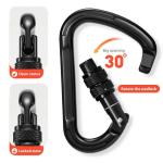 Aluminum 25KN Outdoor Carabiner Clip Customized Logo and Color