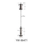 15*17mm Ceiling Art Cable Hanging System Brass Material YW86467