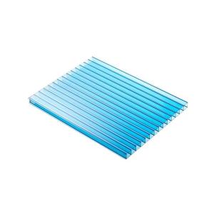 China 8mm 10mm Twinwall Multiwall Polycarbonate Roofing Sheet Transparente Circular Edge factory