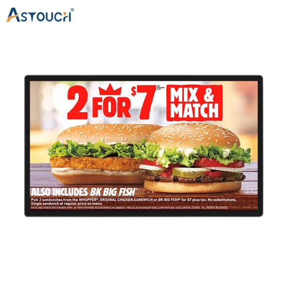 Remote Controlled Indoor Advertising Display 65 Inch Signage With Safety Lock