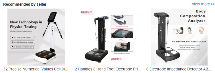2 Handle 8 Point Contact 3D Body Scanner Measure Printer Include Body Composition Analyzer