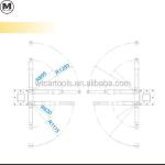 5000KGS 380v 2 Post Car Hoist Double Cylinder Hydraulic For SUV Minibus