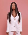 White Elegant Office Wear Suit