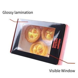 China New Fashion Hot Sale Biscuit Package With Pvc Window Donut Paper Box Sweet Pie Boxes Folded Package Boxes factory