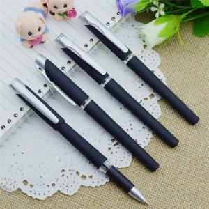 China Gel pen,Promotional gel-ink pen with cap,black rubber gel-ink pen factory