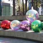 customized inflatable Christmas decoration big hanging glass mirror ball