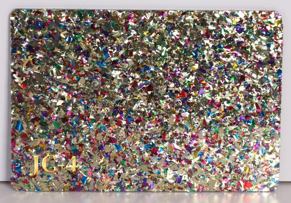 4mm sweetheart confetti glitter custom printed cast acrylic sheet glitter