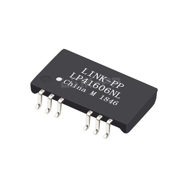 China LP41606NL Single Port 10/100 BASE-T SMT Low Profile Ethernet Magnetics Transformer Modules 12 Pin factory