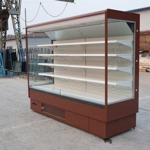 China Automatic Defrost Refrigerated Display Cabinet Vertical Open Air Curtain Merchandisers factory