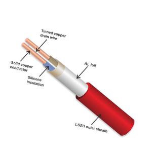 China Al/Foil Shield PVC Insulation Material PH30 PH120 2C x 1.5mm2 LPCB Fire Resistant Cable factory