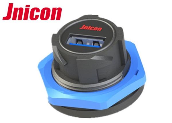 Quick Lock Waterproof USB Connector , Waterproof USB Female Connector Micro
