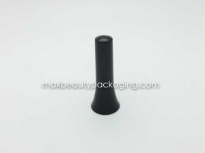 China N1078 shiny black injection nail polish cap nail polish packaging uv coating finish available flat brush plastic cap factory