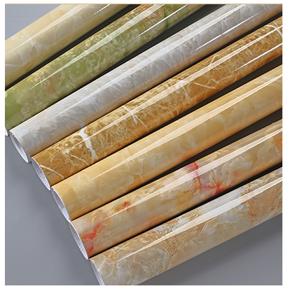 XuanMei Decorative Marble Contact Paper PVC Adhesive Film Thickness 0.2MM-0.3MM for Furniture Transformation
