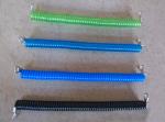 50mm Length Transparent Clear Steel Wire Spring Tool Tether w/2pcs Eyelets 3.2mm