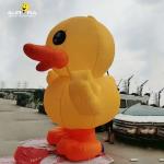 Outdoor Giant Inflatable Yellow Duck Toy Oxford / PVC Cartoon Character