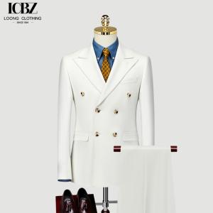 China Mixed Fabric Groom's Suit for Professional Business Men in British Style Weddings in UK factory
