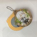 Custom design printed double sided epoxy acrylic keychain small mini resin