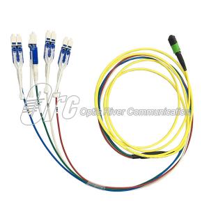 China 8 Cores MPO To LC Uniboot Optic Patch Cord G657A1 factory