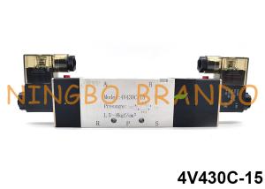 China 4V430C-15 Airtac Type Pneumatic Solenoid Valve 5/3 Way 24VDC 220VAC factory