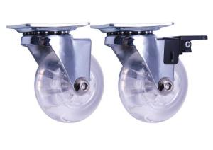China Transparent Color Furniture Caster Wheels With Custom Different Sizes factory