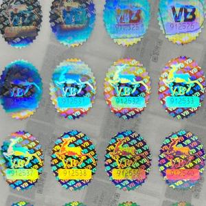 China Customized Logo Circle Holographic Label Stickers Round Rainbow Effect Decal factory