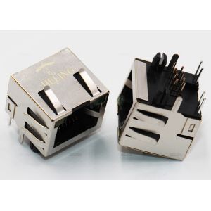 Right Angle RJ45 8P8C Modular Jack Tab Up Latch Direction For LAN Network Switch