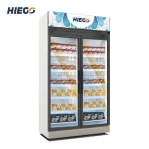 China Commercial Cold Drink Freezer Pepsi Beer Cool Glass Door Refrigerator 1000L factory