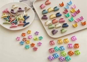 China Resin Summer baby girls flower Morandi girls hair square shark clip accessories Ins back head clip fascinator factory