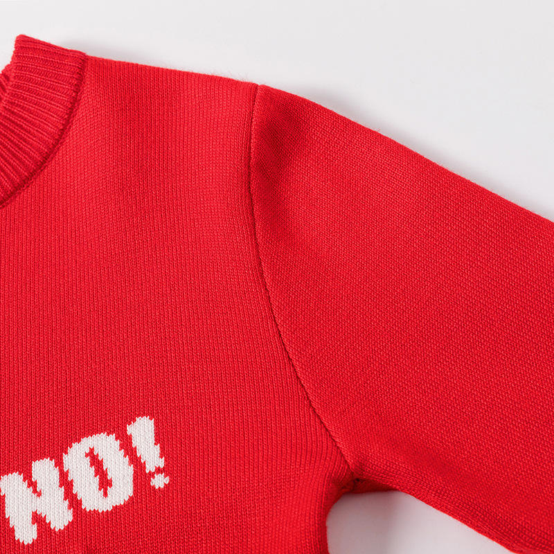 Wholesale Custom Winter Children's Pullovers Elk Snowflake ugly Christmas Sweater For Kids baby Christmas clothes