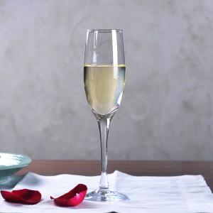 China 210ml 7Oz Champagne Goblet Wine Glass With Elegant Stem And Narrow Bowl factory