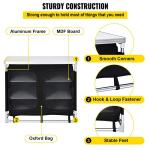 Outdoor Garden Patio Metal Picnic Storage Organizer Cabinet Cooking Camping