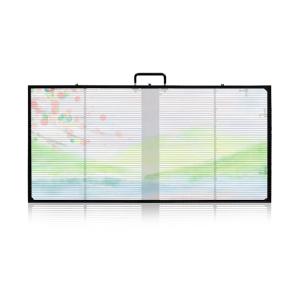 China 1000nit LED Transparent Display P10.41 - P12.5 Glass Wall LED Screen IP66 factory